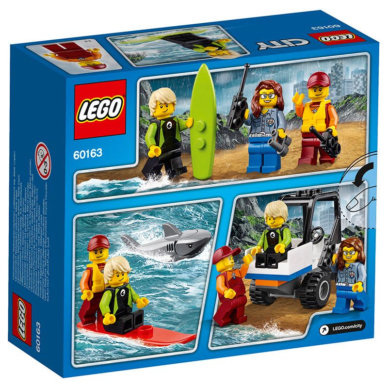LEGO乐高 City城市系列 海岸警卫队入门套装60163 5-12岁 塑料玩具 50-100块图片