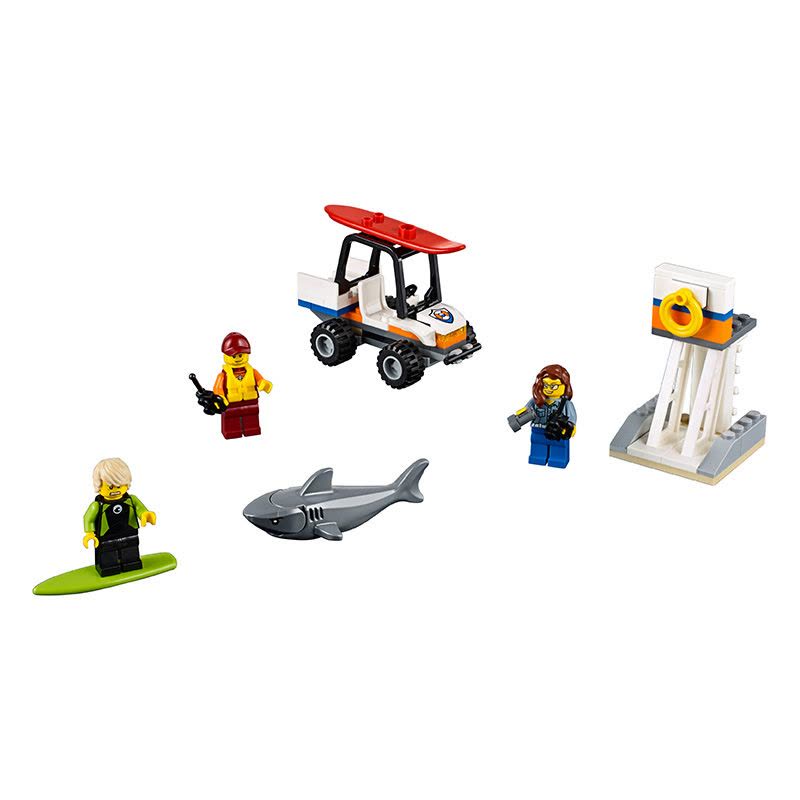 LEGO乐高 City城市系列 海岸警卫队入门套装60163 5-12岁 塑料玩具 50-100块图片