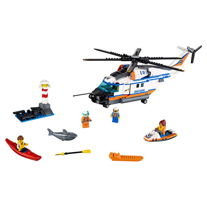 LEGO乐高 City城市系列 重型救援直升机60166 塑料玩具 3岁以上 200块以上图片