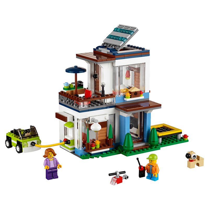 LEGO乐高 Creator创意百变系列 现代独栋别墅31068 200块以上 8岁以上 塑料玩具图片