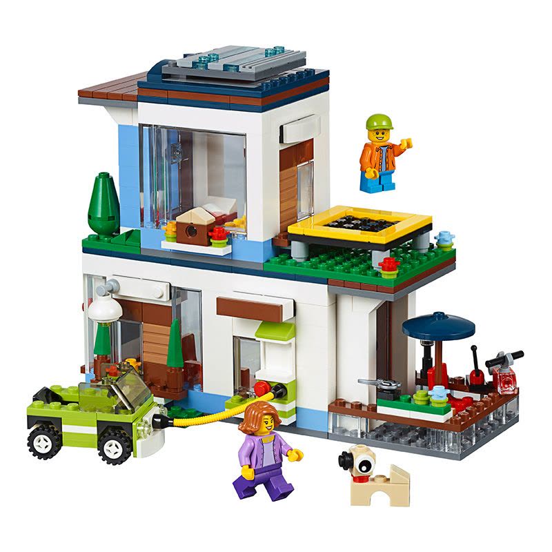 LEGO乐高 Creator创意百变系列 现代独栋别墅31068 200块以上 8岁以上 塑料玩具图片