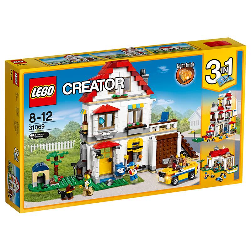 LEGO乐高 Creator创意百变系列 家庭别墅31069 200块以上 塑料积木玩具7-12岁图片