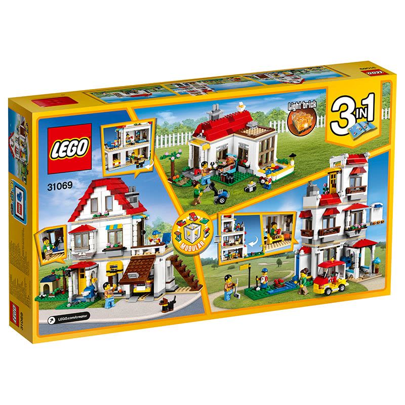 LEGO乐高 Creator创意百变系列 家庭别墅31069 200块以上 塑料积木玩具7-12岁图片