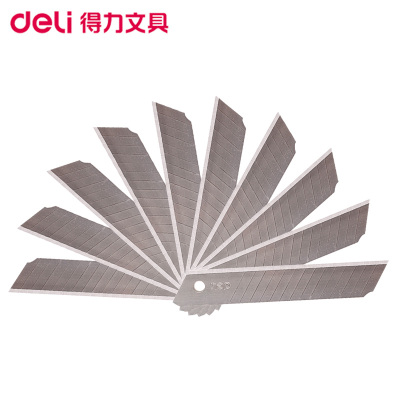 得力(deli)2017大号美工刀片 5盒18mm 标准替换大号刀片 壁纸墙纸刀片 裁纸刀片 切割刀片 美工刀片