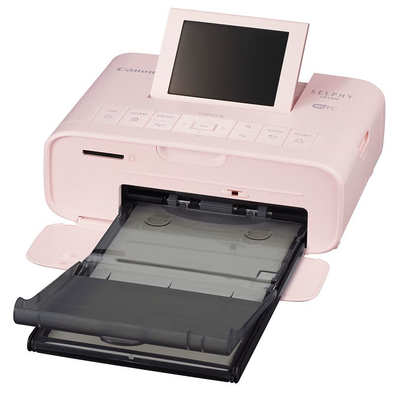 佳能(Canon)SELPHY CP1300 手机照片打印机(粉色)迷你 家用 便携 手机wifi打印图片