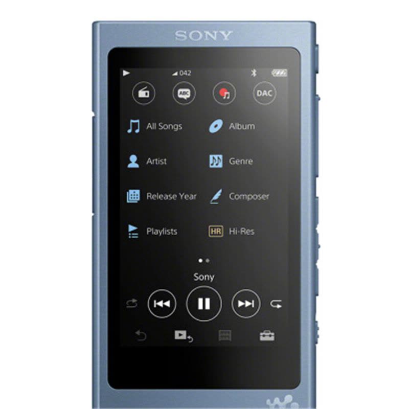 索尼(SONY) NW-A45 高解析度无损降噪音乐播放器16GB(月光蓝色)无损音乐MP3播放器迷你降噪随身听图片