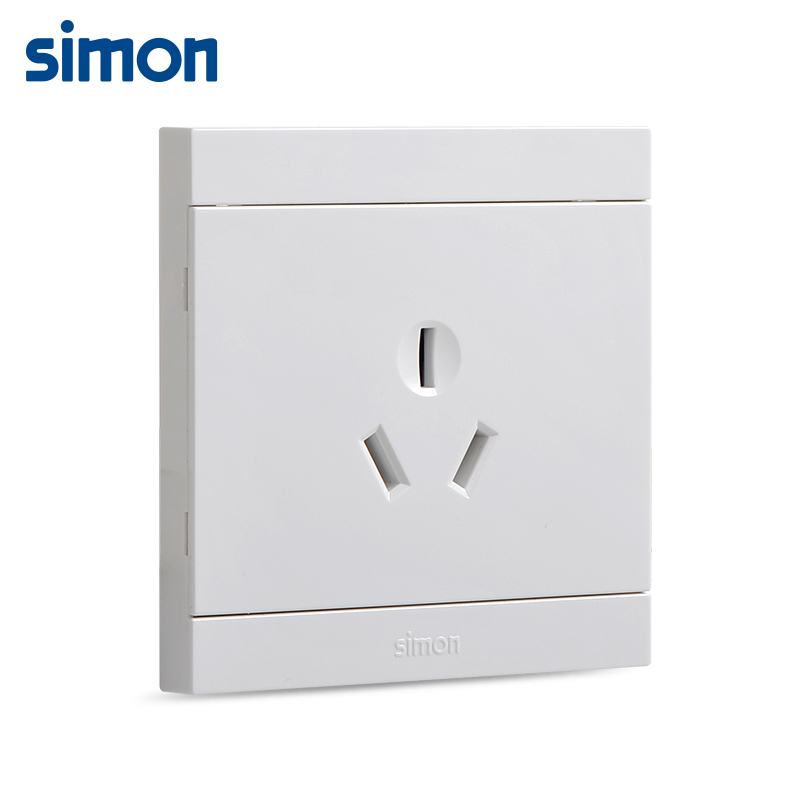 西蒙(simon)86型正品开关插座面板i3雅白色16A三孔空调插座大功率电器用插座311681高清大图