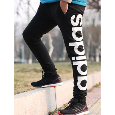 Adidas/阿迪达斯 男裤 长裤新款小脚修身运动裤大码休闲裤|AK1566