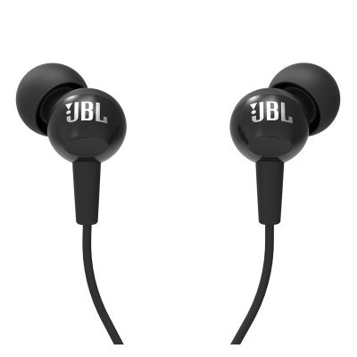 JBL C100SI 入耳式运动耳机 通话带麦线控音乐跑步耳机 手机耳机耳塞 黑色