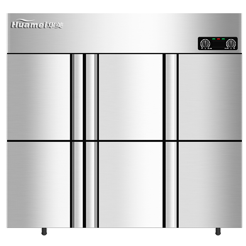 华美(Huamei)LCF-6M 六门全不锈钢商用厨房冰箱 厨房柜立式保鲜设备冷冻柜