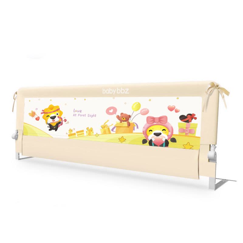 [棒棒猪]通用款和谐床护栏2米(BBZ-313)米白小狮子图片