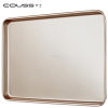 卡士(COUSS) 烘培硅胶 CM-720 15英寸方形金色烤盘模具 碳钢材质 不沾涂层 卡士烤箱配件