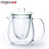 谜家 550ml玻璃茶壶泡茶壶花茶壶红茶黑茶煮茶器耐高温茶水壶带过滤内胆茶具泡茶器飘逸杯 琉彩侧把壶单只