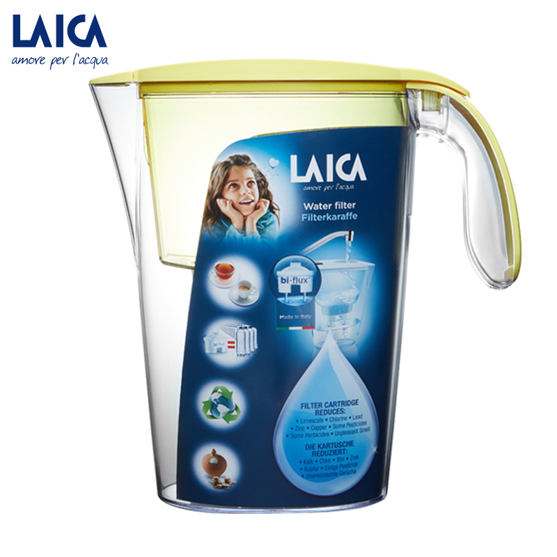 莱卡LAICA意大利进口J703C净水壶家用便携式滤水壶台式净饮机一壶一芯