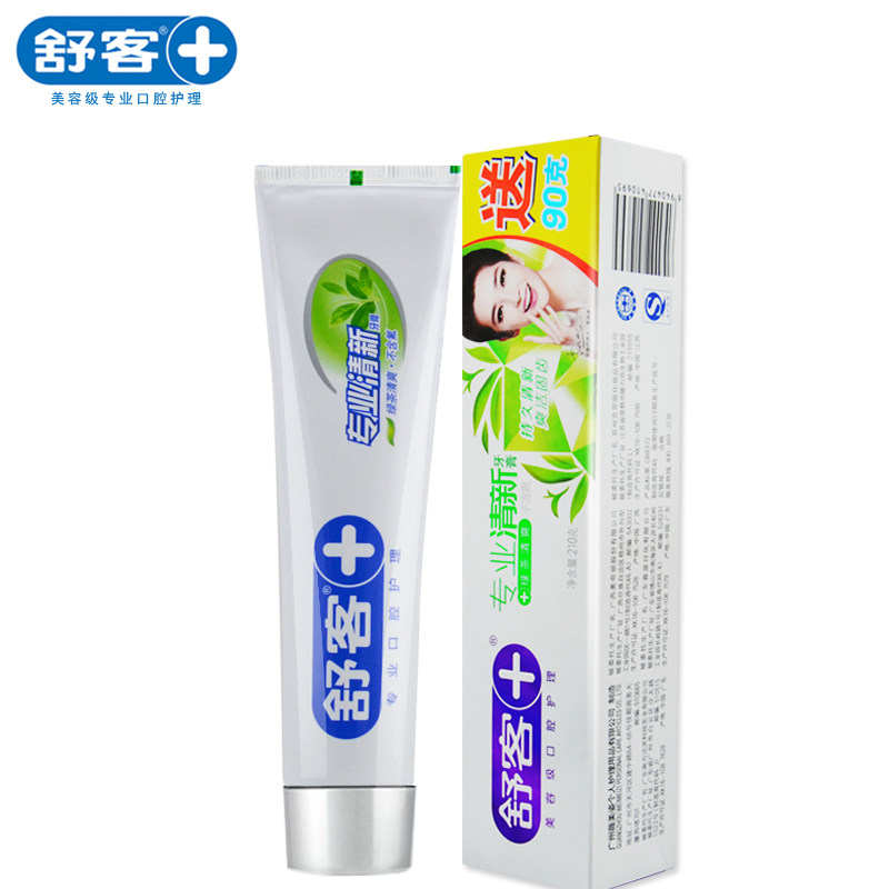 舒客 专业清新牙膏(劲爽薄荷) 210克 (只)