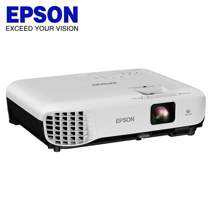 爱普生(EPSON) CB-S05E 商务办公会议家用高清投影机100英寸4:3电动幕布(赠送安装含辅材)高清大图