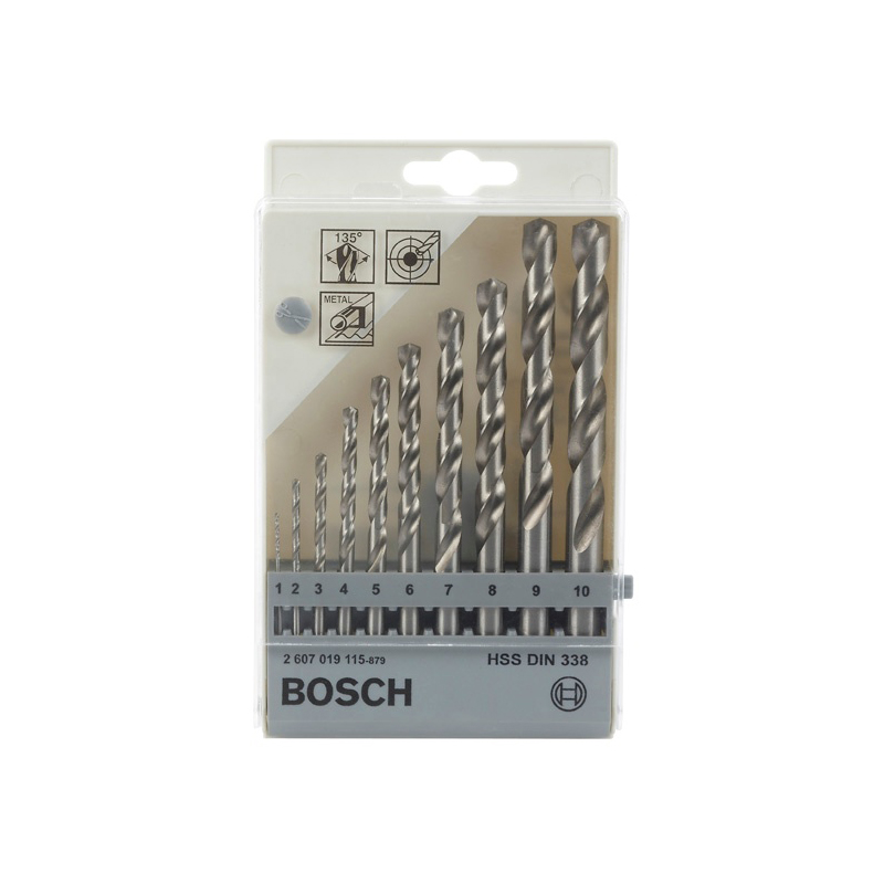 BOSCH 麻花钻头套装(磨制) G1-10MM/10件套/[1套]