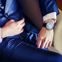 艾戈勒(agelocer)手表 男博世系列瑞士原装进口手表男 全自动机械表 男士手表正装休闲时尚潮男腕表 5401A1