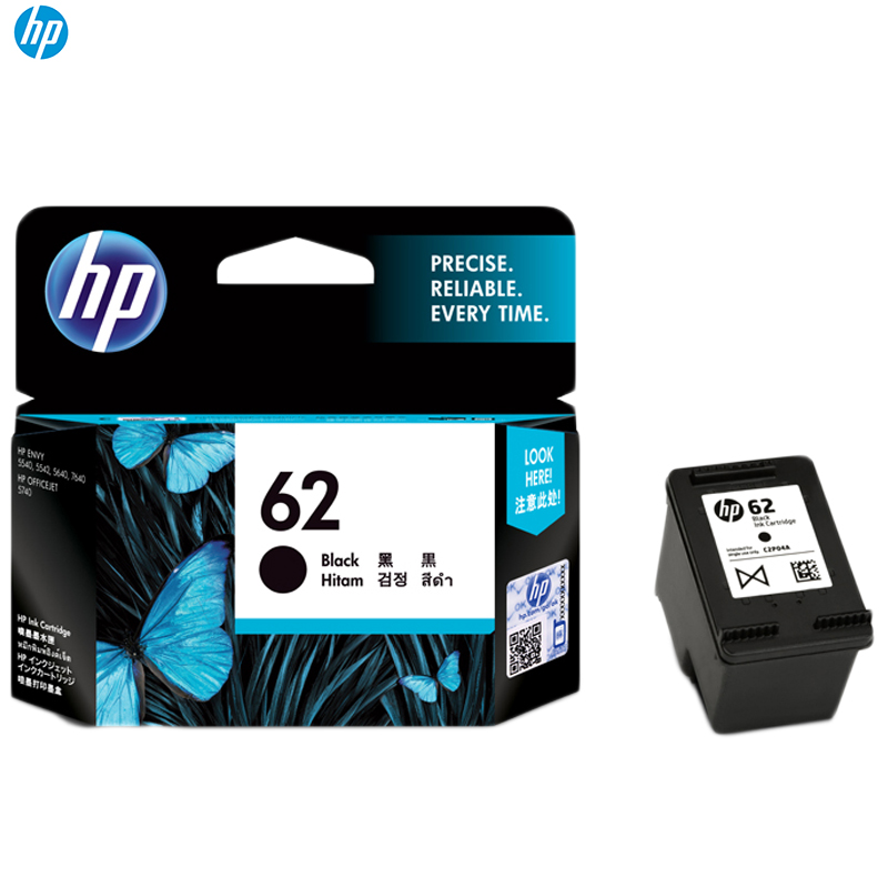 惠普(HP)C2P04AA 62 黑色墨盒(墨盒/墨水) (适用于HP OfficeJet 200/258)