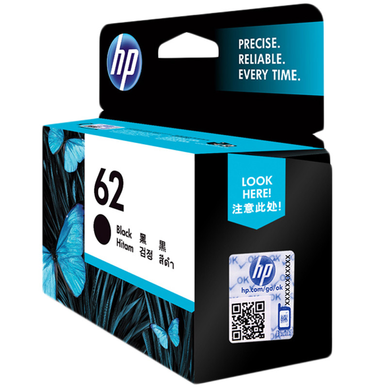 惠普(HP)C2P04AA 62 黑色墨盒(墨盒/墨水) (适用于HP OfficeJet 200/258)