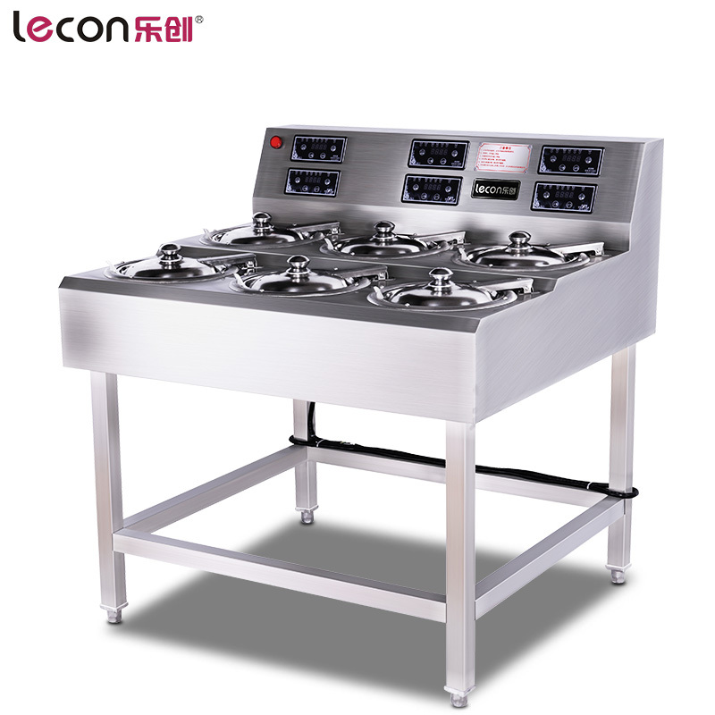 乐创(lecon)MWD-A06 商用全自动煲仔饭机煲仔炉 锡纸专用砂锅六头
