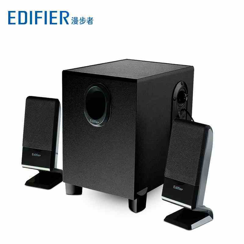 漫步者EDIFIER R101V笔记本电脑音响家用台式迷你小音箱重低音炮木质电脑音箱笔记本音箱黑色