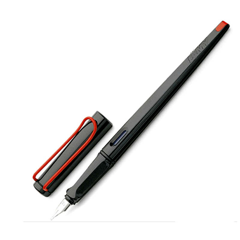 凌美(LAMY) joy喜悦系列钢笔 墨水笔艺术笔尖黑杆红夹1.1