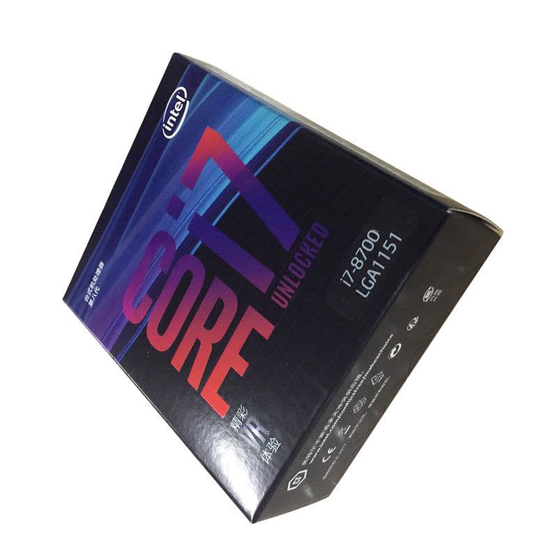 英特尔(intel) i7-8700 盒装八代CPU处理器 六核心 3.2GHz LGA 1151 台式机处理器图片