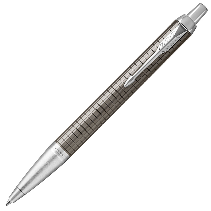 派克(PARKER)新品IM金属灰格子纹原子笔