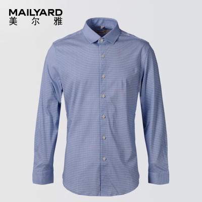 美尔雅（MAILYARD）长袖衬衫 纯棉商务休闲男士时尚衬衣 520