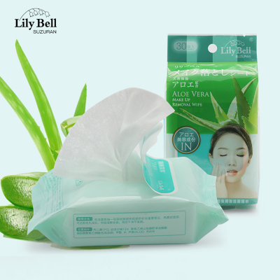 Lily Bell/丽丽贝尔芦荟成分保湿便携卸妆湿巾30枚 一次性卸妆棉