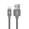 capshi JH1021 苹果iPhone手机充电器线电源线 1.2米编织灰色数据线
