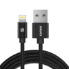 capshi JH1022 黑色 苹果iPhone手机充电器线电源线1.2米编织