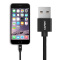 capshi JH1022 黑色 苹果iPhone手机充电器线电源线1.2米编织