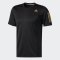 adidas 阿迪达斯 跑步 男子 跑步短袖T恤 黑 BS3281