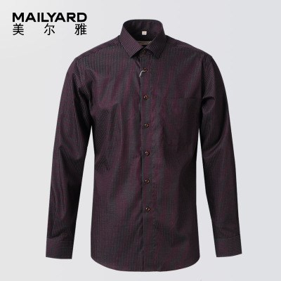美尔雅（MAILYARD）长袖衬衫 商务休闲男士衬衫 男式修身衬衣 507