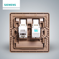 西门子(SIEMENS)开关插座 睿致玫瑰金系列电脑+电话插座5UH81633NC04