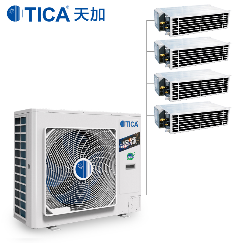 天加（TICA）4匹一拖四 净化型中央空调 1级能效变频 适用70-100㎡ TIMS125AHR