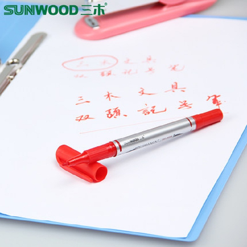 三木(SUNWOOD)黑色 双头 记号笔 5654 (支)