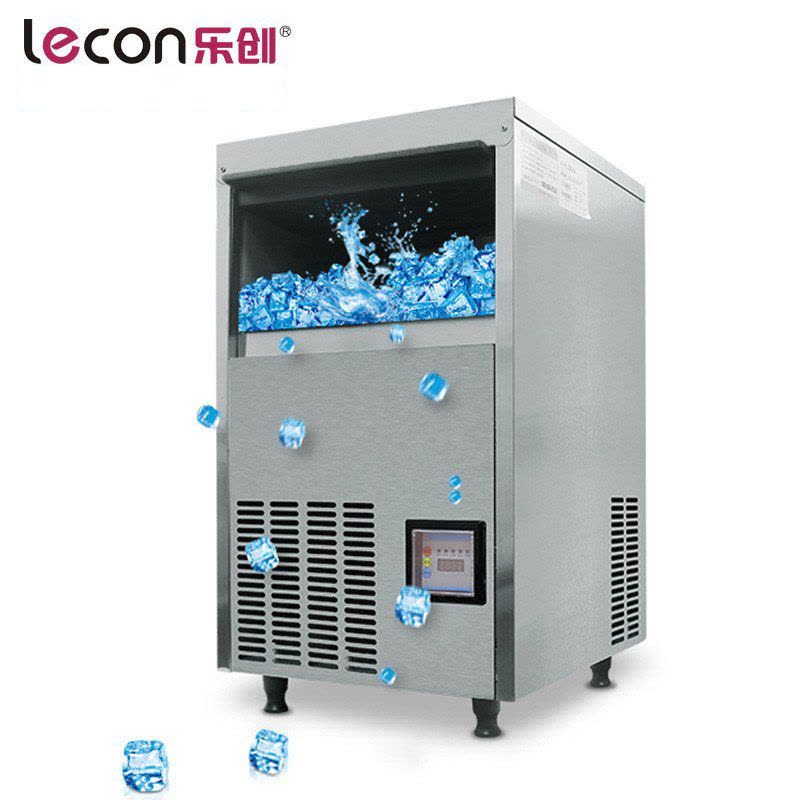 乐创(lecon)LC-155 商用制冰机 奶茶店全自动 55KG/45格图片