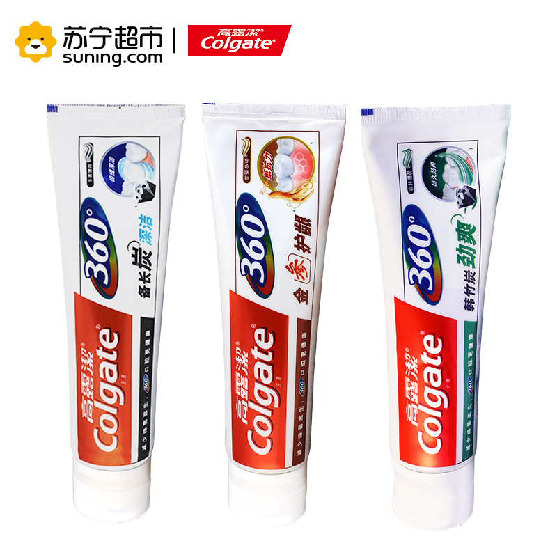 高露洁(Colgate)360牙膏套装(180g*4支) 送旅行装牙膏40g*2 总计800g