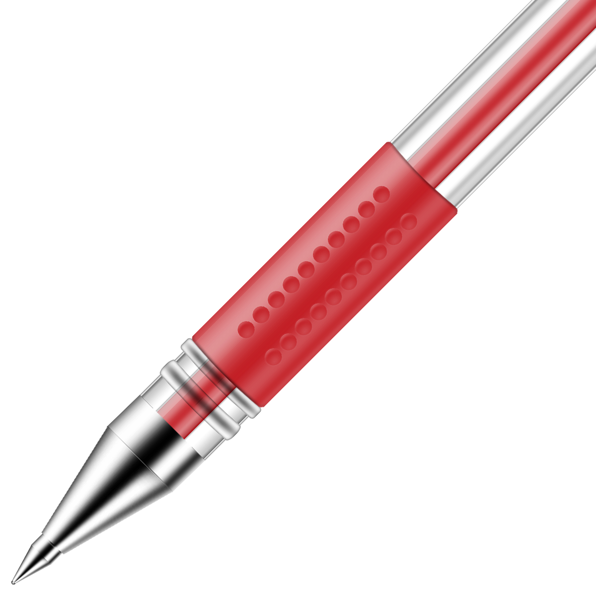 得力 6600ES 0.5mm中性笔 经典办公子弹头中性笔/水笔/签字笔 12支/盒 红色高清大图