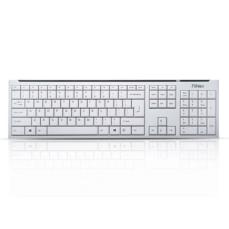 富勒(Fuhlen)MK850 USB无线笔记本电脑键鼠吃鸡游戏办公家用商务 静音 防水 省电 键盘鼠标套装 白色图片