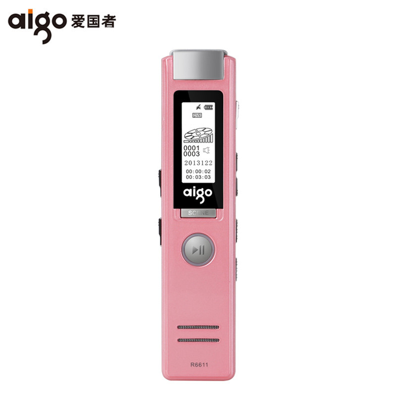 爱国者(AIGO) 8G内存 录音笔 R6611-粉 (个)