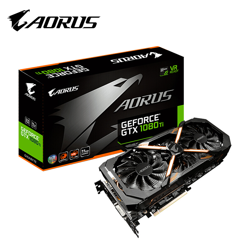 技嘉(GIGABYTE)AORUS GTX 1080Ti 11G吃鸡显卡(1569-1683MHz/11010MHz)