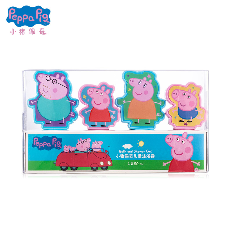 [苏宁自营]小猪佩奇(Peppa Pig)婴幼儿洁肤沐浴露50ml*4 宝宝儿童沐浴液 英国配方