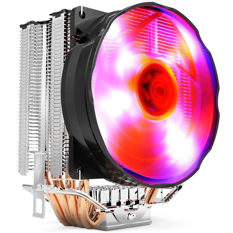 超频三(PCCOOLER)黄海豪华+ CPU散热器(10CM智能风扇/多平台/4热管/LED炫光/附带硅脂)