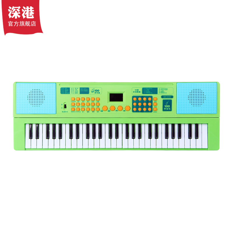 深港54键电子琴 儿童入门多功能音乐益智女孩玩具初学教学小钢琴SK5430