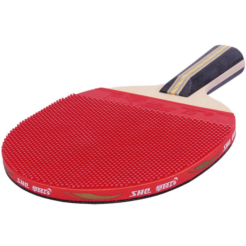 红双喜DHS乒乓球成品拍 直拍双面长反胶全能型3星乒乓拍R3007(单块装)图片