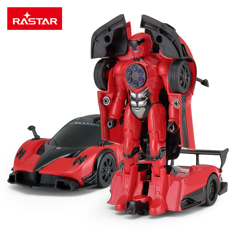 星辉(Rastar)1:32帕加尼变形合金变形玩具模型汽车带声光可变形车模61900红色